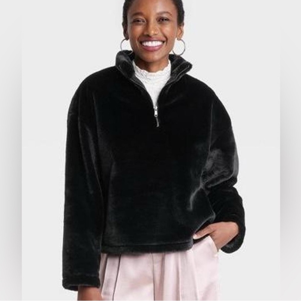 A New Day Teddy Cropped Pullover